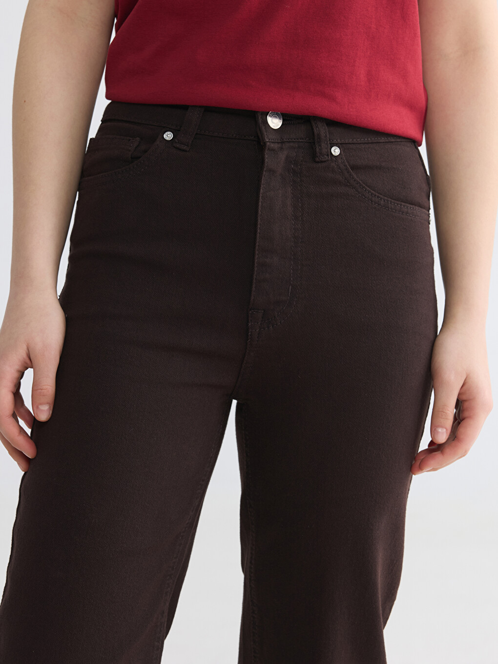Woman Brown Jeans-2