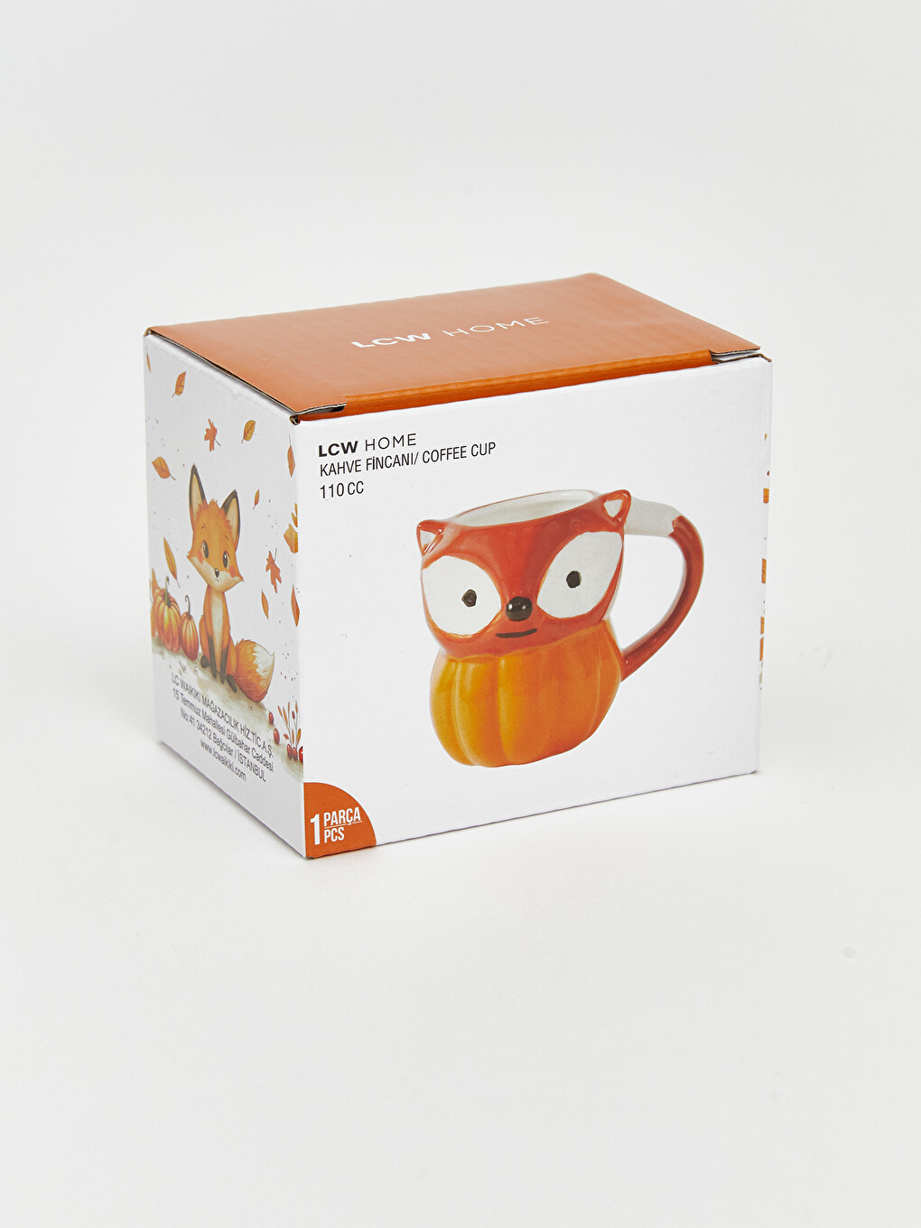 Karışık 3d Tilki Ve Balkabağı Figürlü Porselen Kupa 110 Ml-3