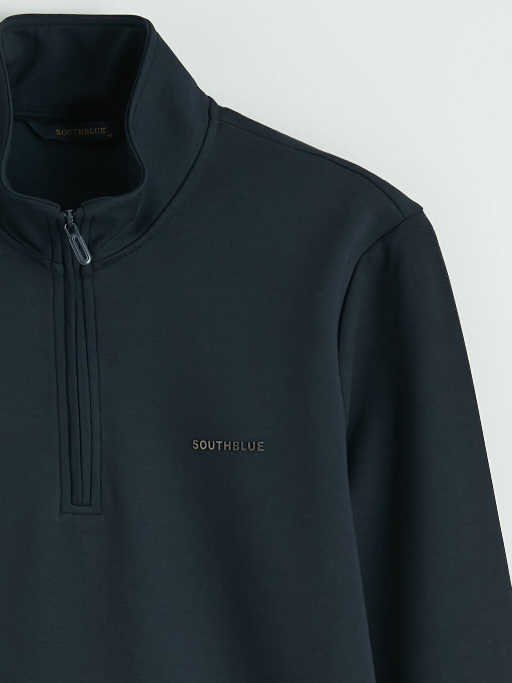 Lacivert  Dik Yaka Erkek Sweatshirt-5