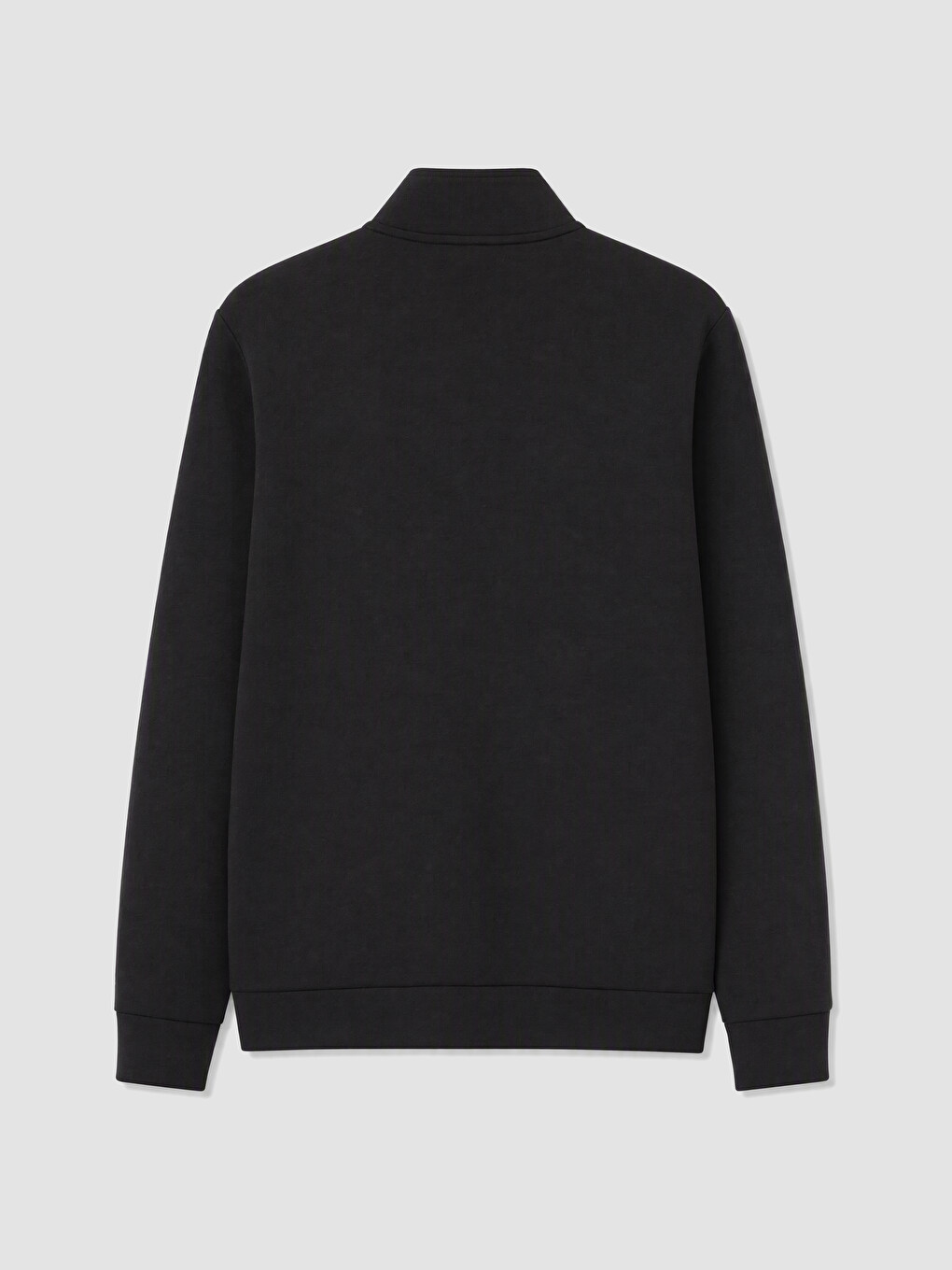 Siyah Dik Yaka Erkek Sweatshirt-6