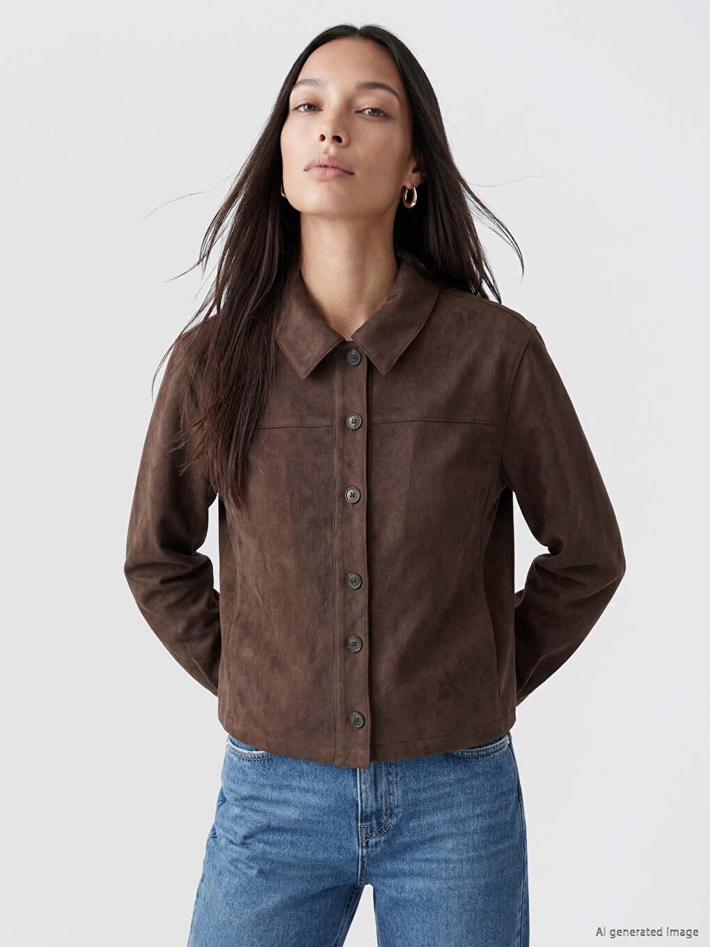Woman Brown Shirt-1