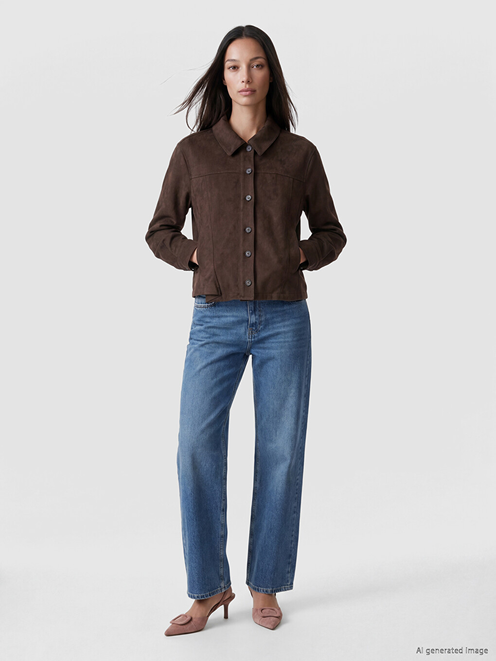 Woman Brown Shirt-2