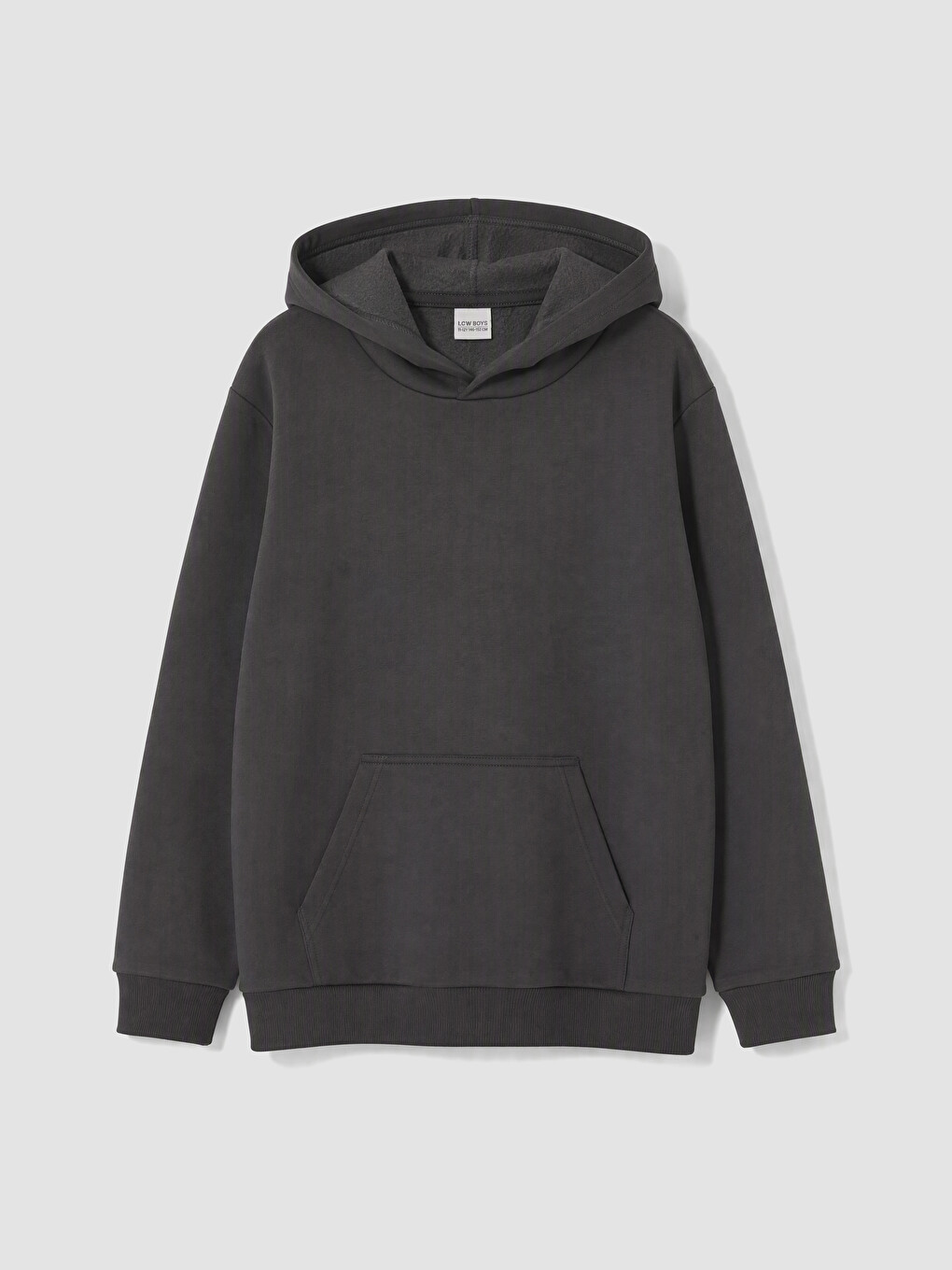 Antrasit Kapüşonlu Erkek Çocuk Kalın Sweatshirt
