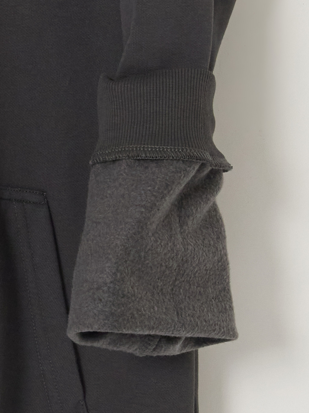 Antrasit Kapüşonlu Erkek Çocuk Kalın Sweatshirt-1
