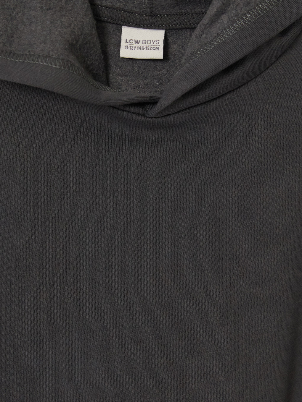 Antrasit Kapüşonlu Erkek Çocuk Kalın Sweatshirt-2