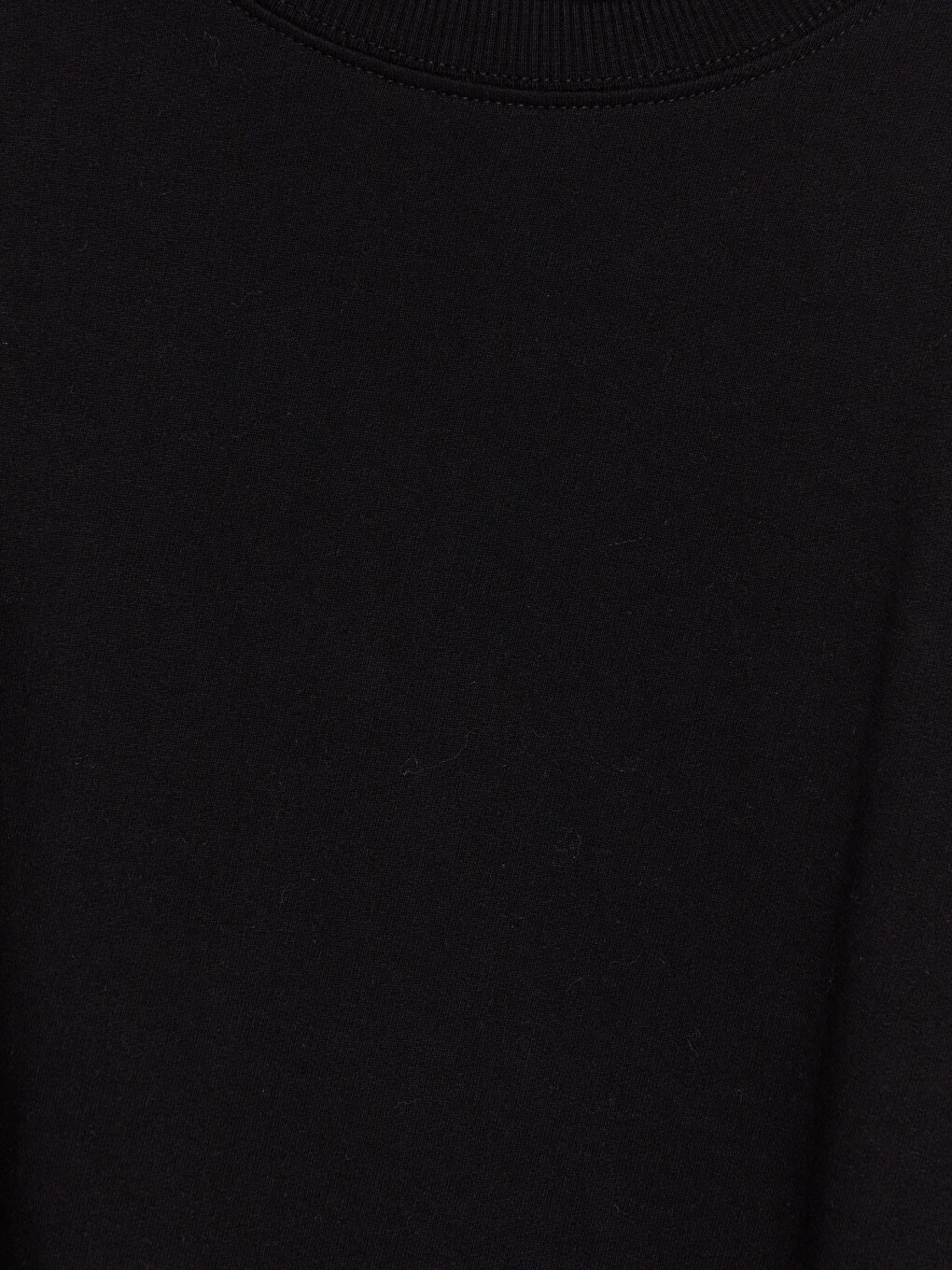 Siyah Bisiklet Yaka Erkek Çocuk Sweatshirt-1