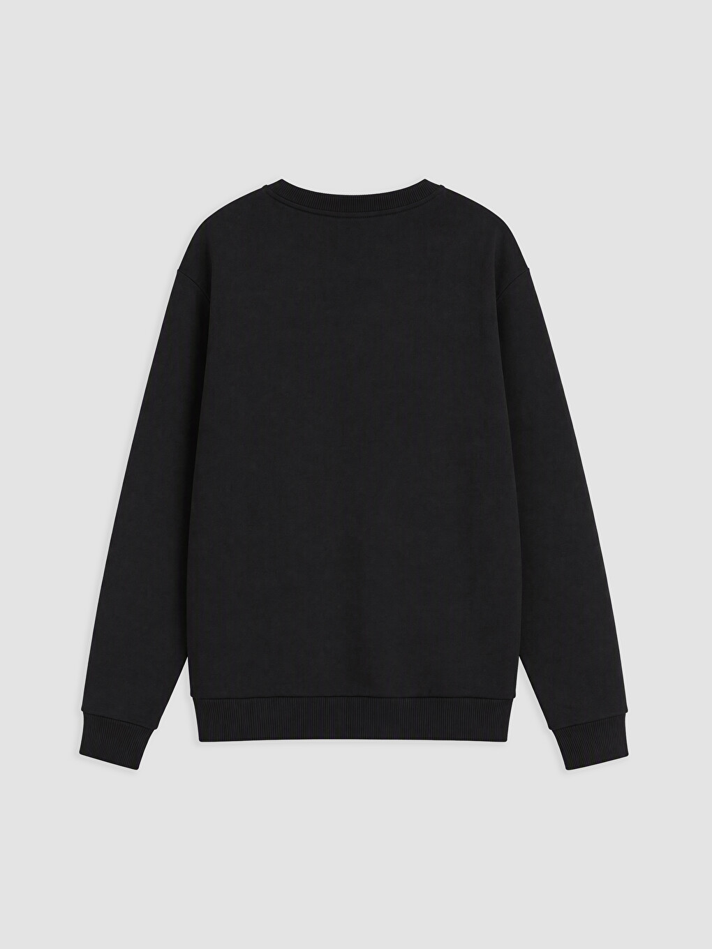 Siyah Bisiklet Yaka Erkek Çocuk Sweatshirt-2