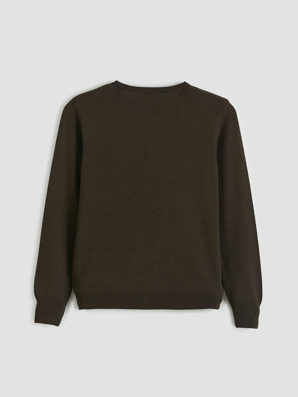 Kahverengi Bisiklet Yaka Kadın Triko Hırka-5