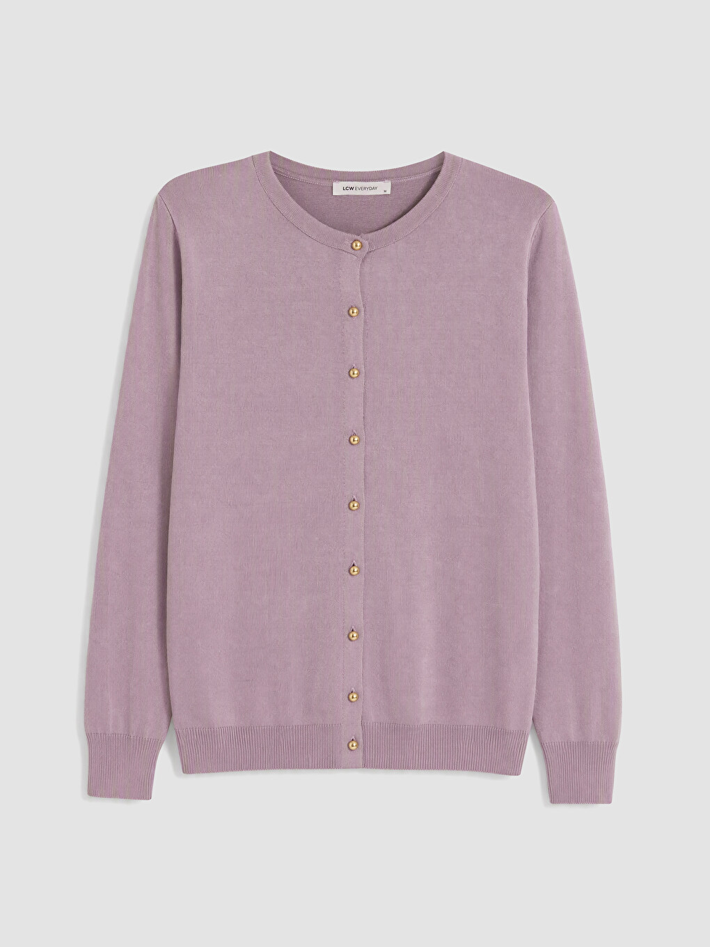 Cardigan Tricotat Cu Guler Rotund Pentru Femei