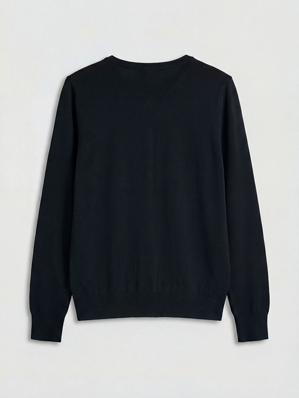 Siyah Bisiklet Yaka Kadın Triko Hırka-5