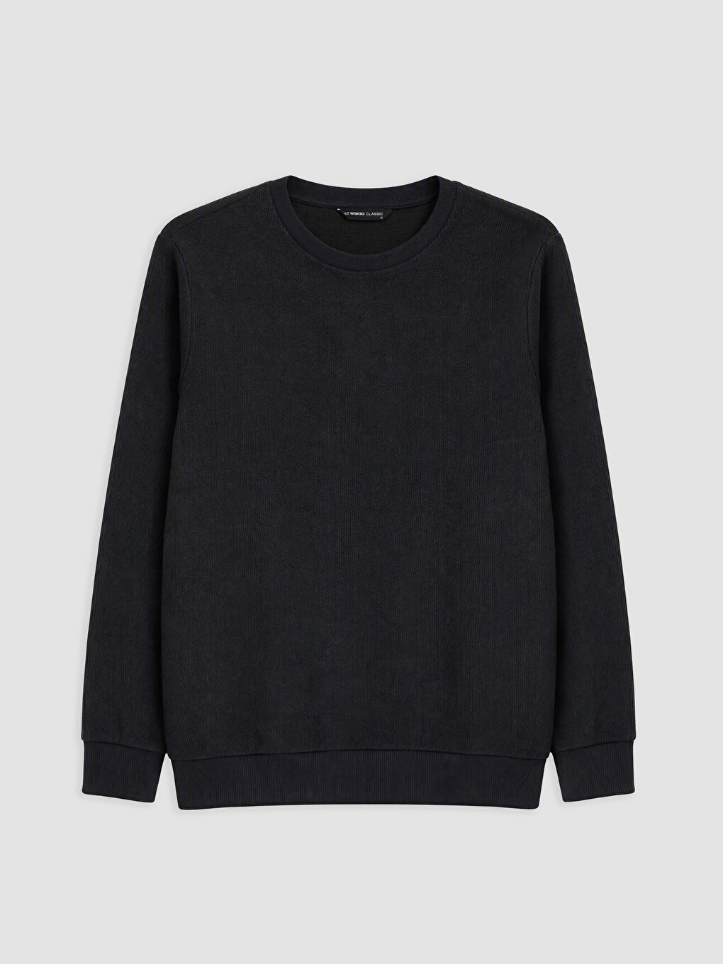 Antrasit Bisiklet Yaka Erkek Sweatshirt