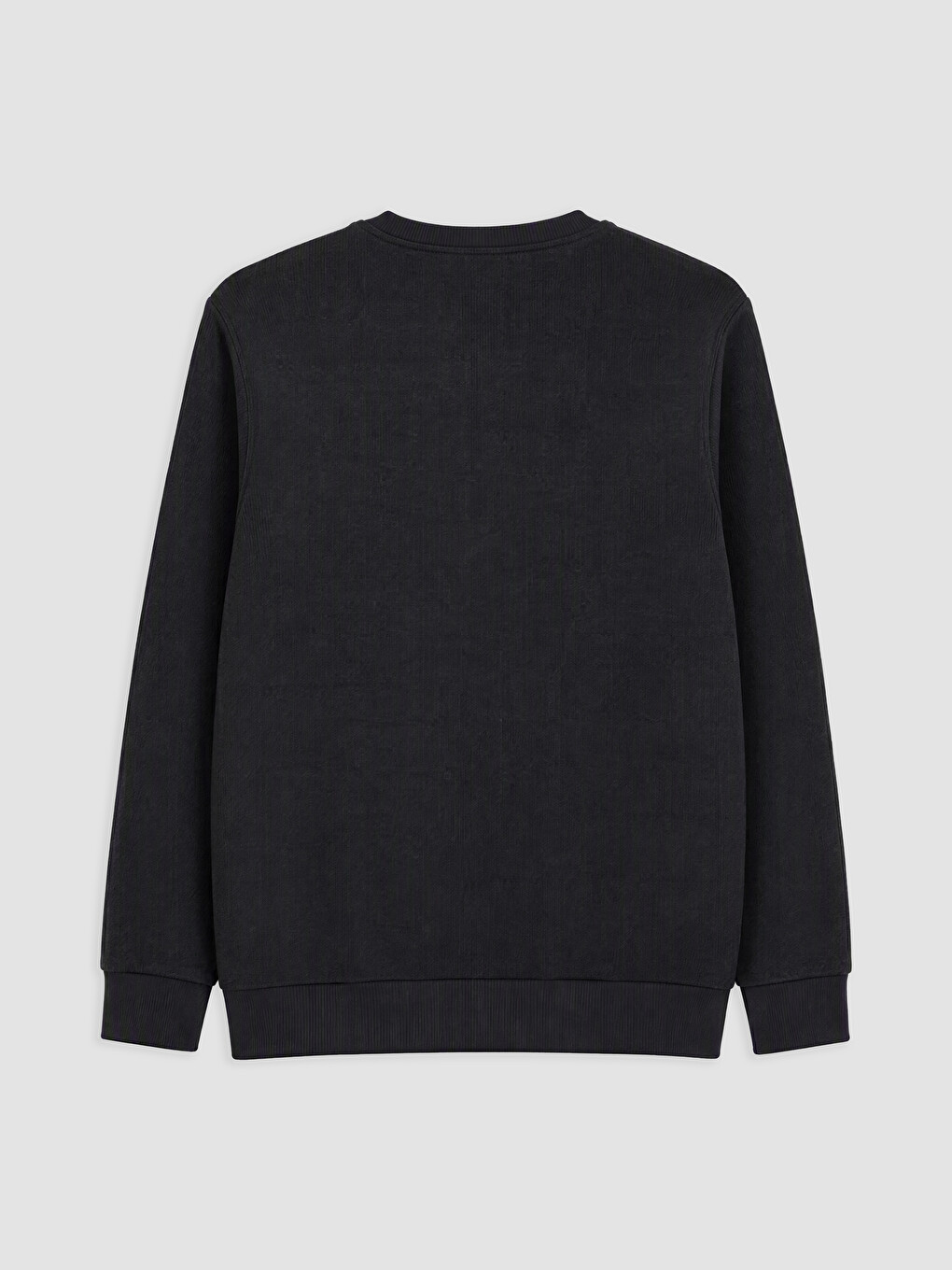 Antrasit Bisiklet Yaka Erkek Sweatshirt-1