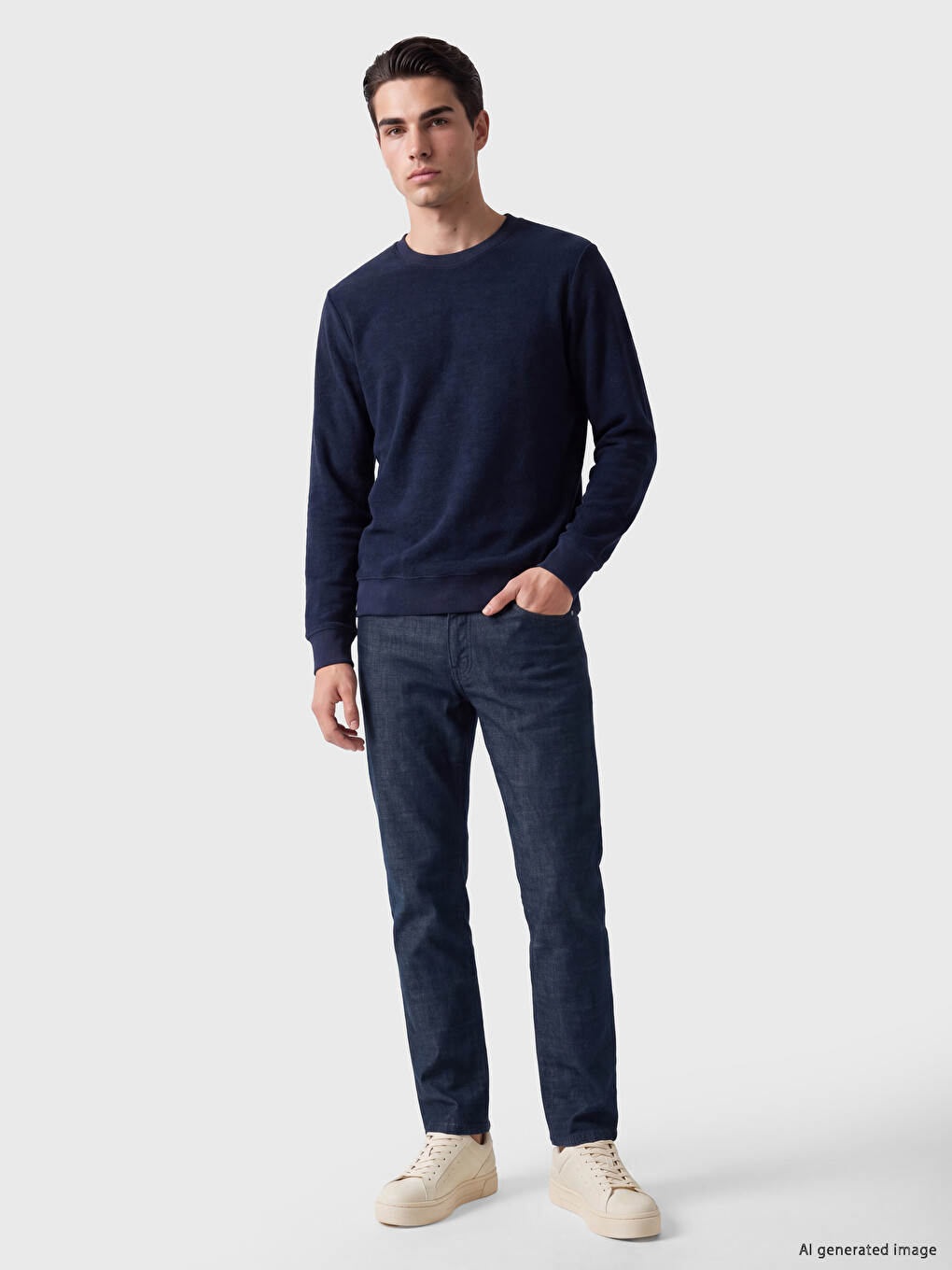 Crew Neck Men's Sweatshirt-1