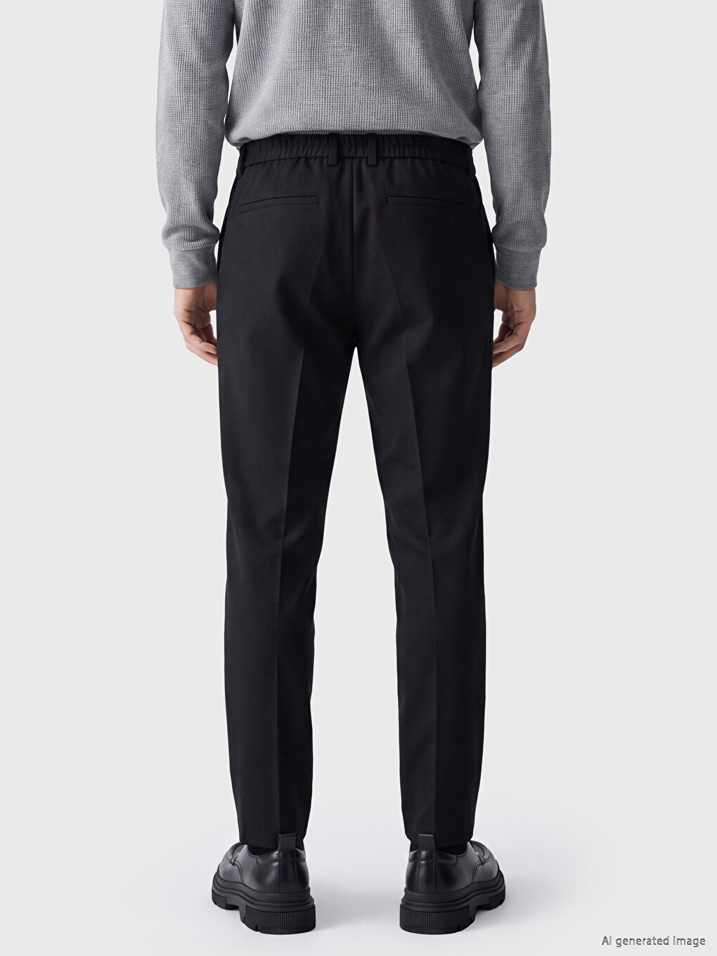 Regular Fit Men's Pleated Trousers-3