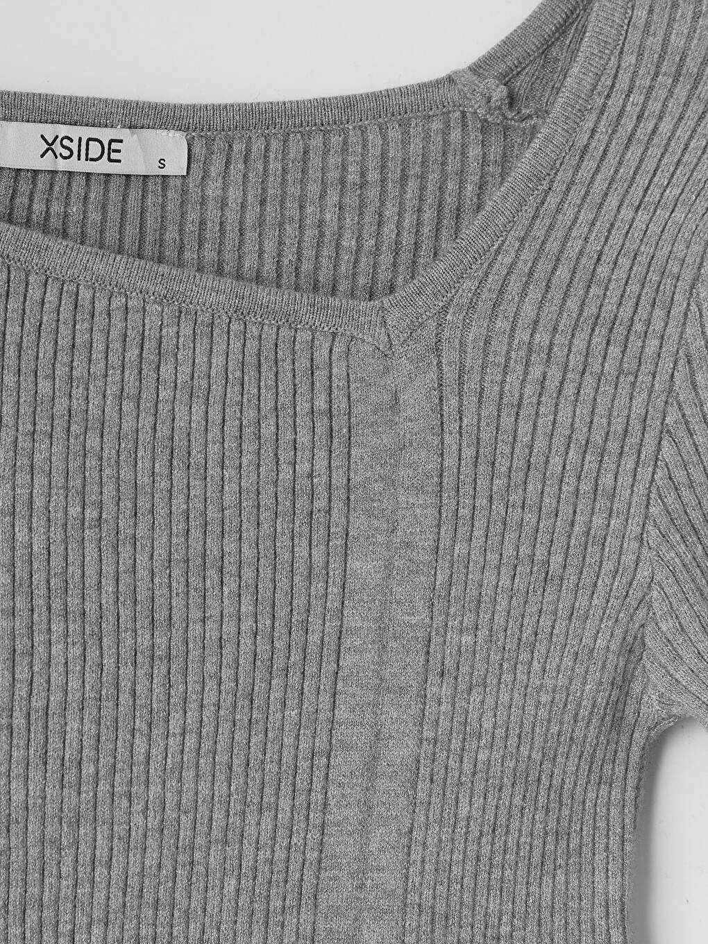 Ruched Detailed Asymmetric Collar Women's Knitwear Sweater-5