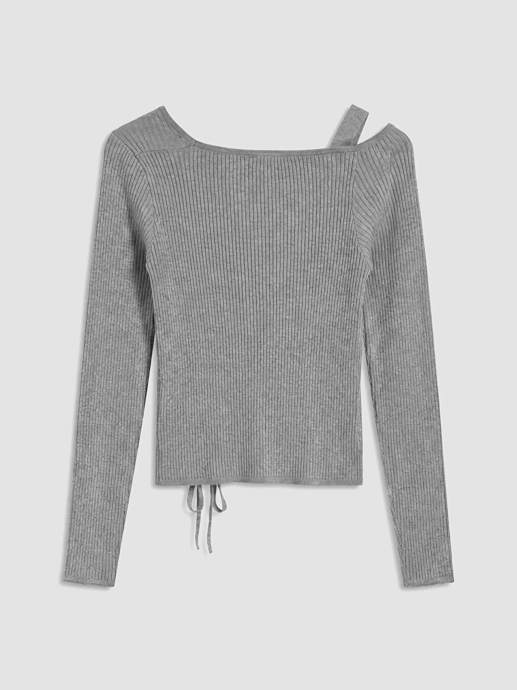 Ruched Detailed Asymmetric Collar Women's Knitwear Sweater-6