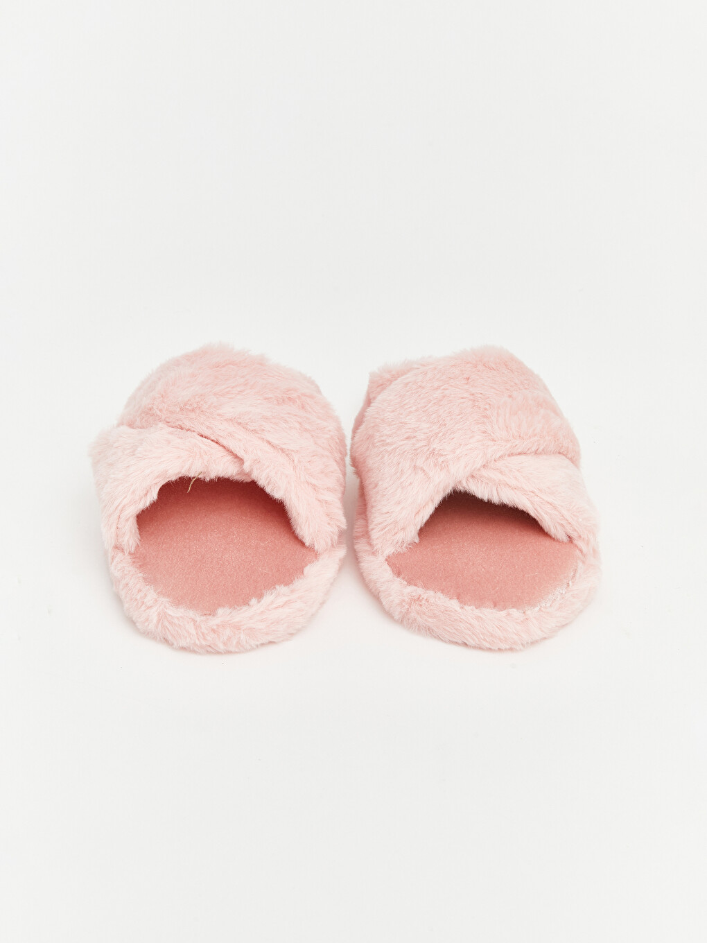 Cross Strapped Plush Women's Home Slipper-3