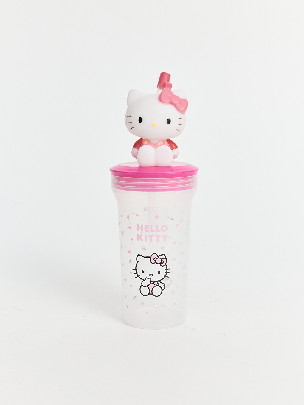 Hello Kitty Figuriertes Strohhalmglas-1