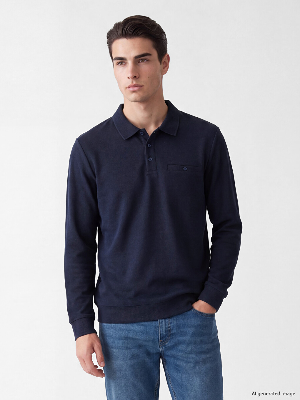 Man Navy Sweatshirt