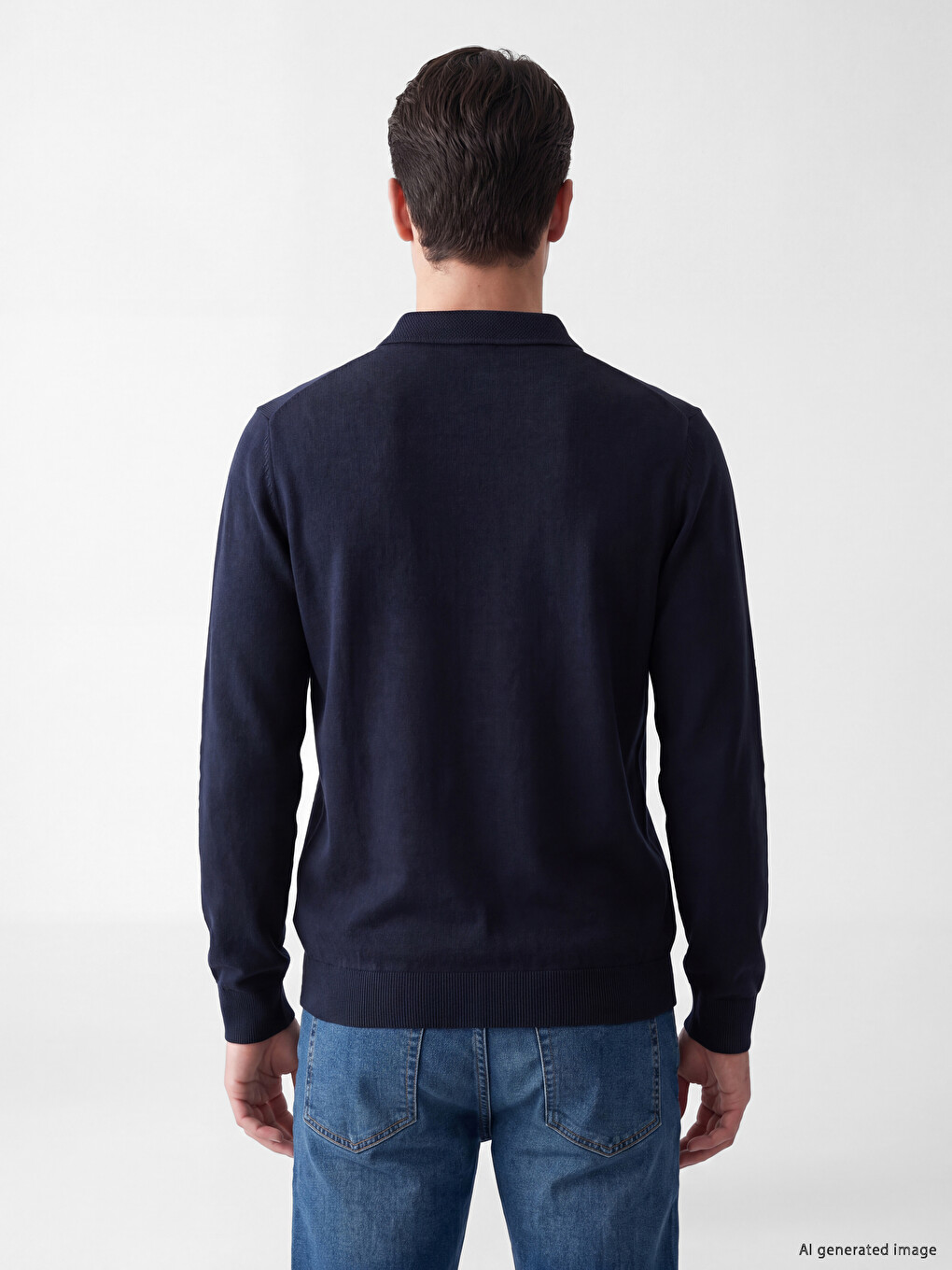 Man Navy Sweatshirt-2