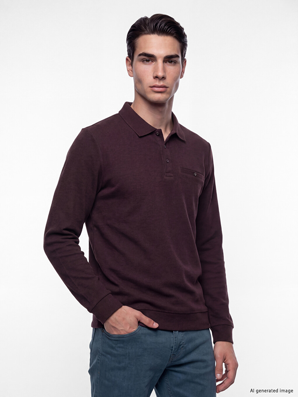 Man Plum Sweatshirt