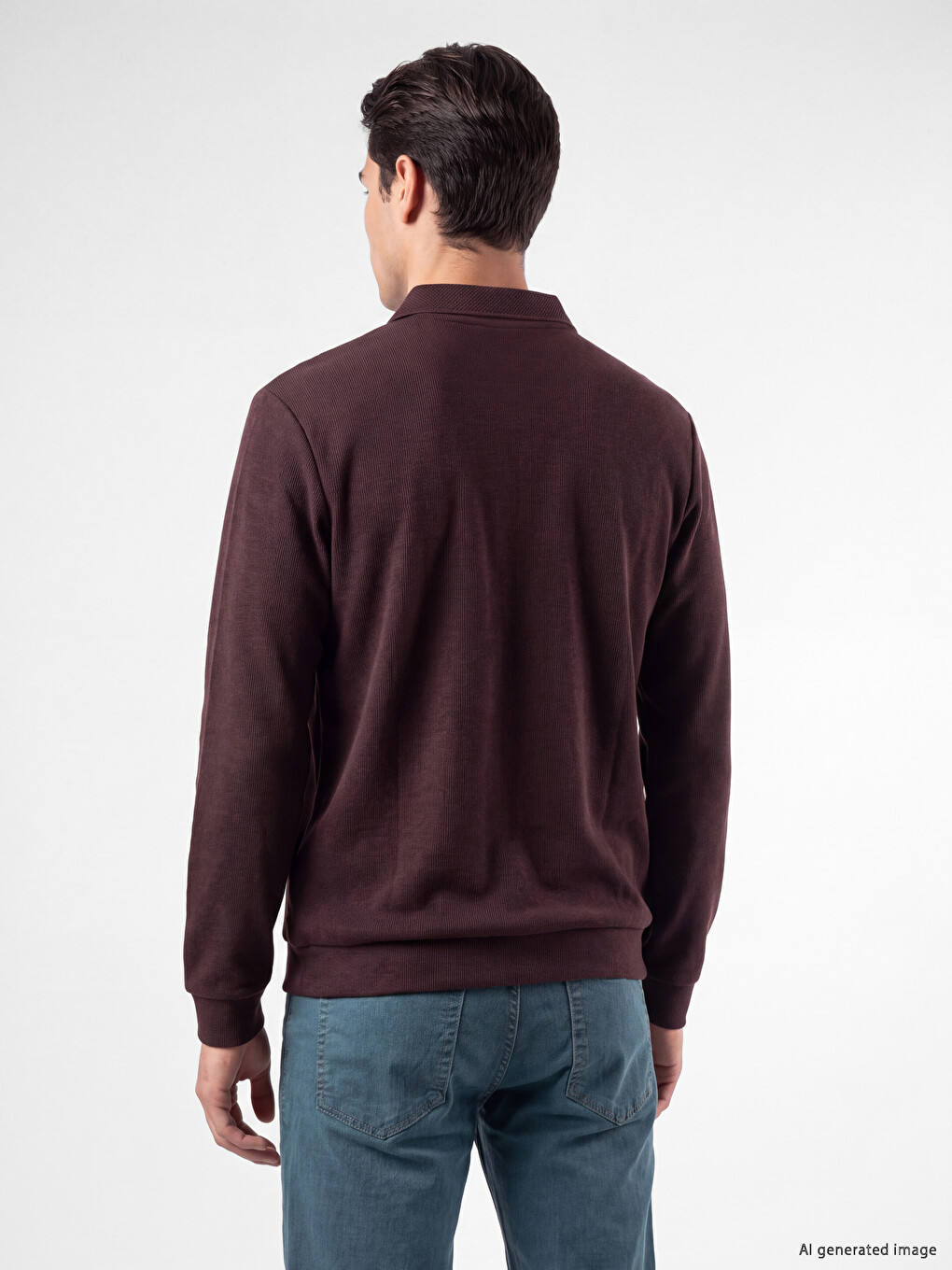 Man Plum Sweatshirt-2