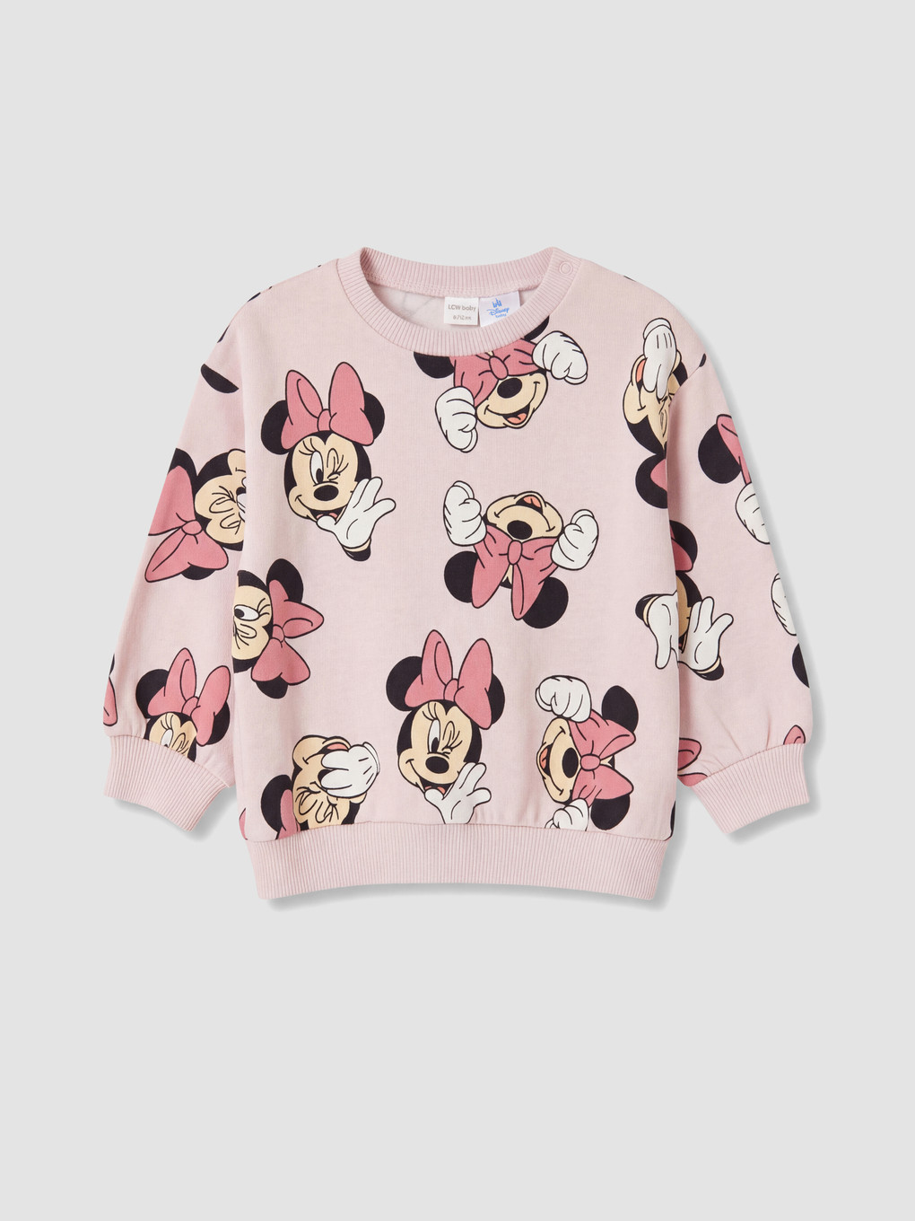 Pembe Minnie Mouse Kız Bebek Sweatshirt