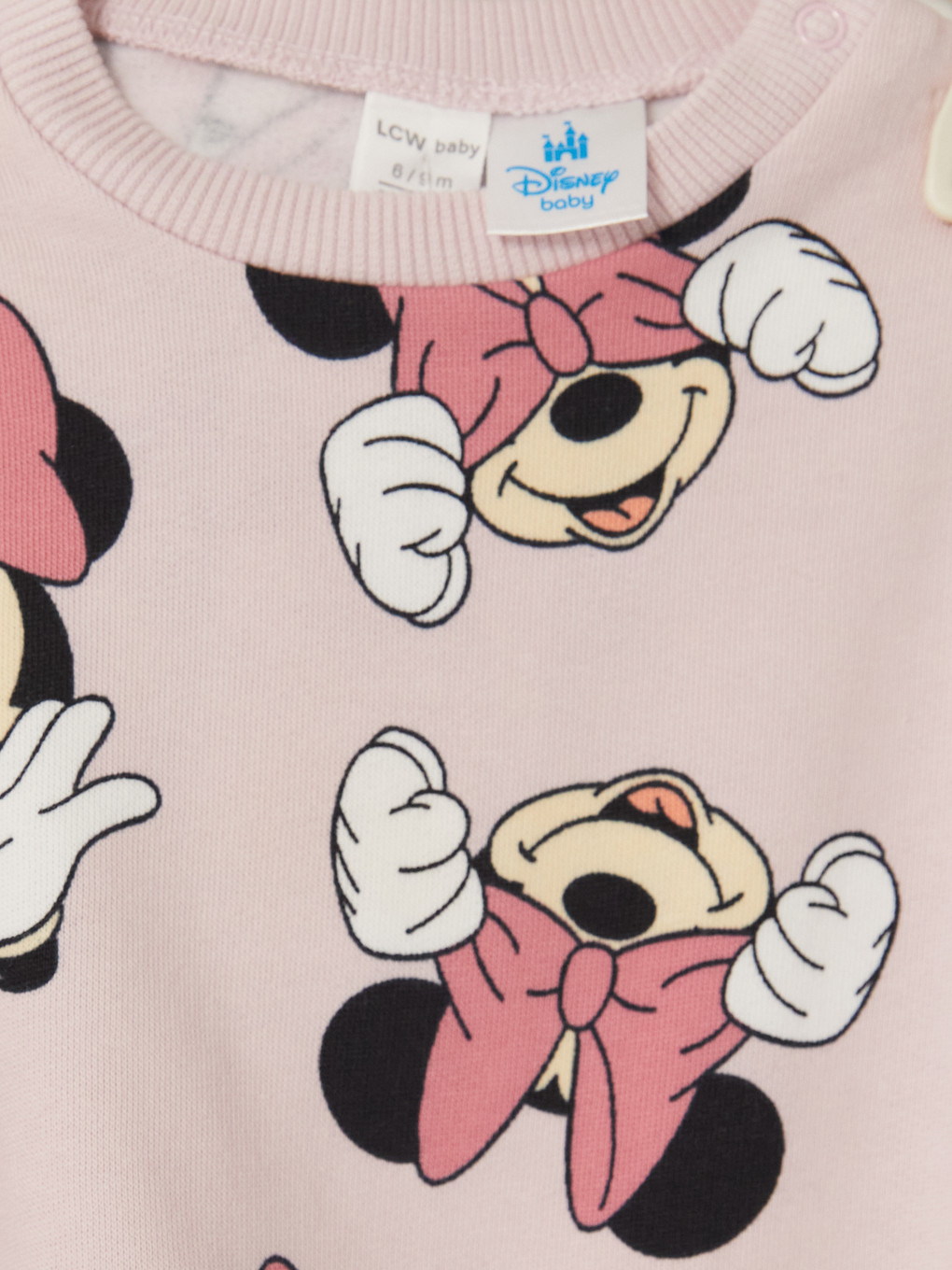 Pembe Minnie Mouse Kız Bebek Sweatshirt-2