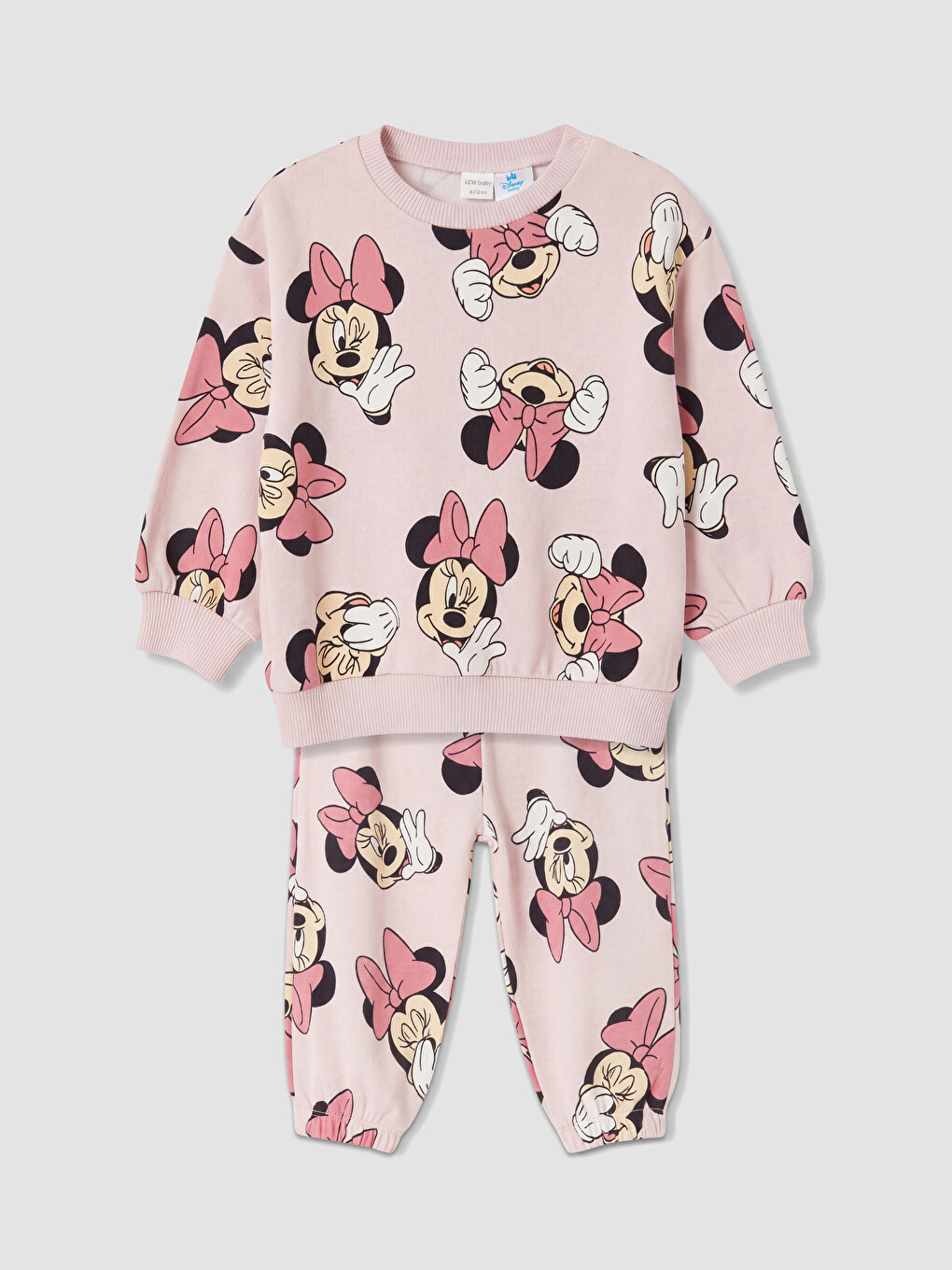 Pembe Minnie Mouse Kız Bebek Eşofman Takım