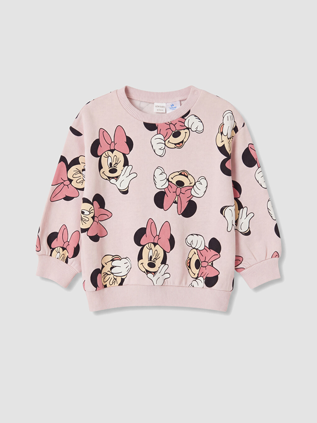 Pembe Minnie Mouse Kız Bebek Eşofman Takım-1