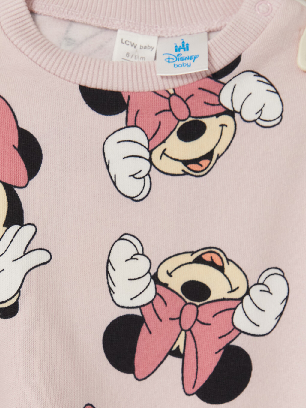 Pembe Minnie Mouse Kız Bebek Eşofman Takım-3