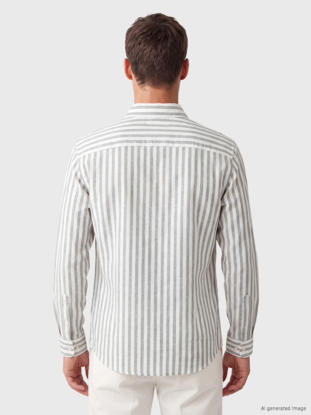Regular Fit Striped Dobby Men's Shirt-3