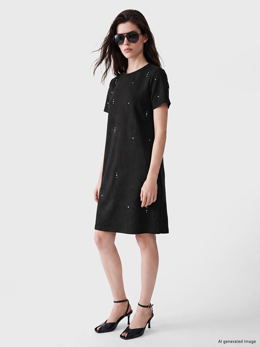 Woman Black Dress