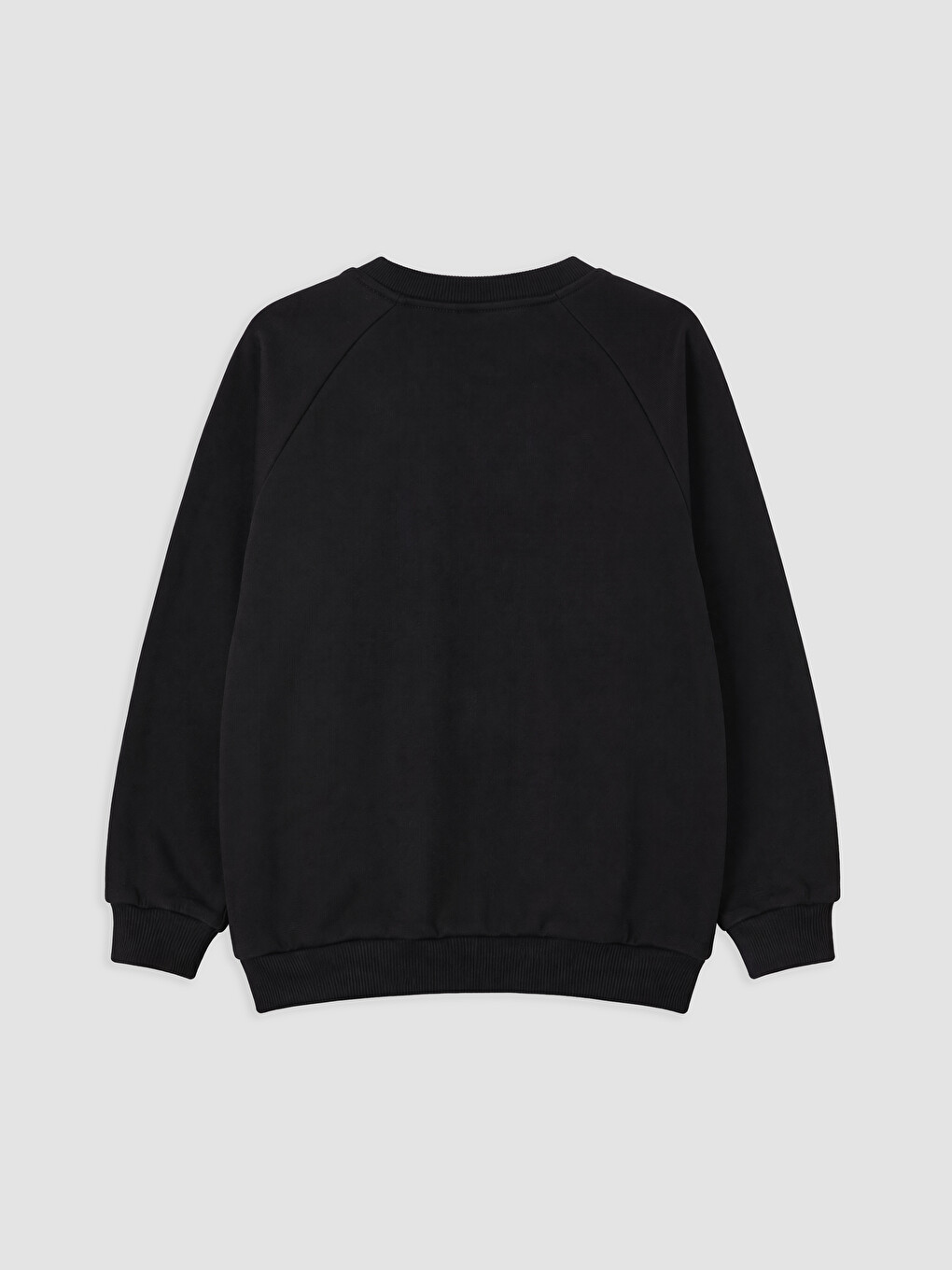 Siyah Bisiklet Yaka Beşiktaş Nakışlı Erkek Çocuk Sweatshirt-1