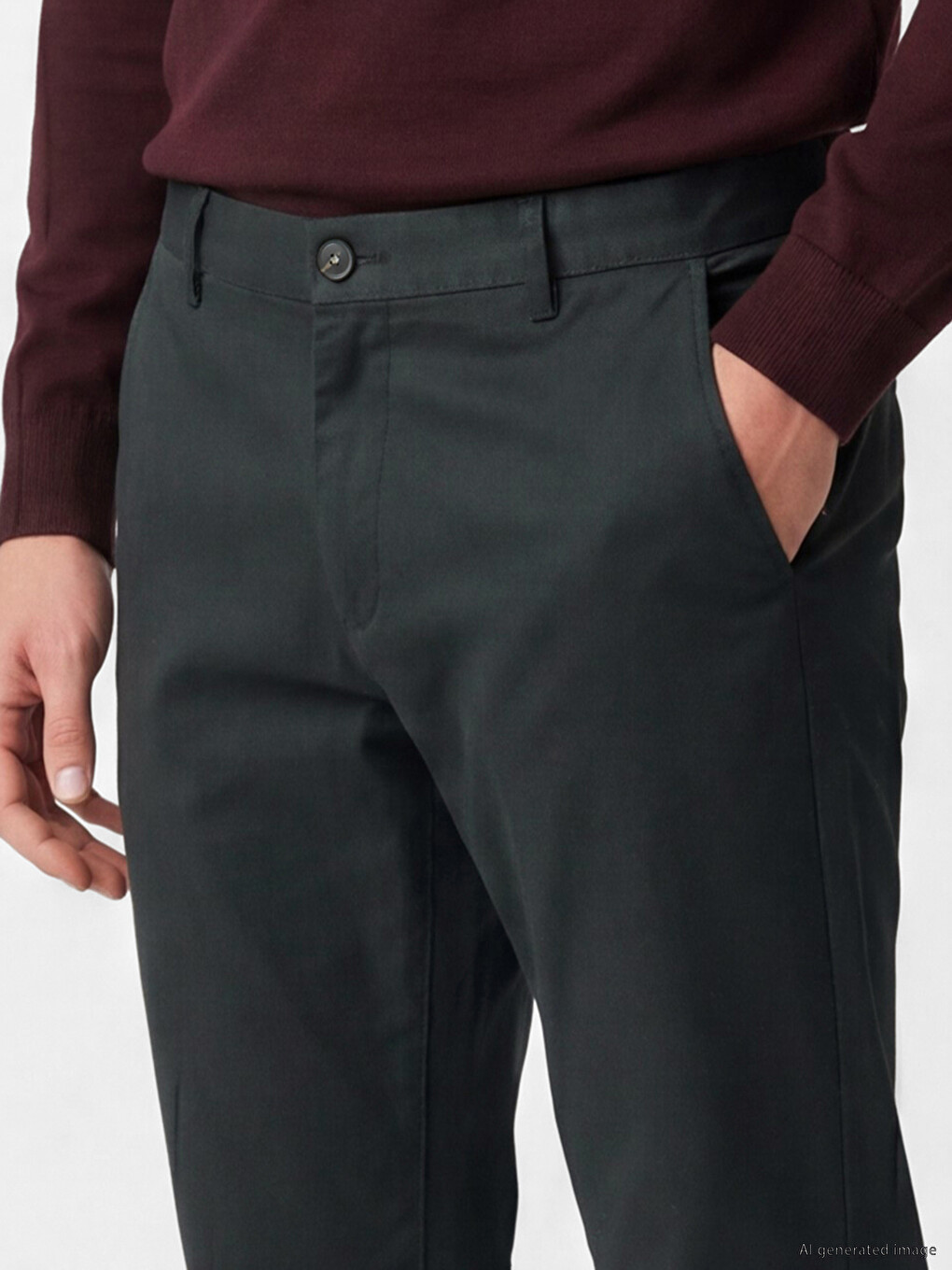 Standard Fit Men's Chino Trousers-3