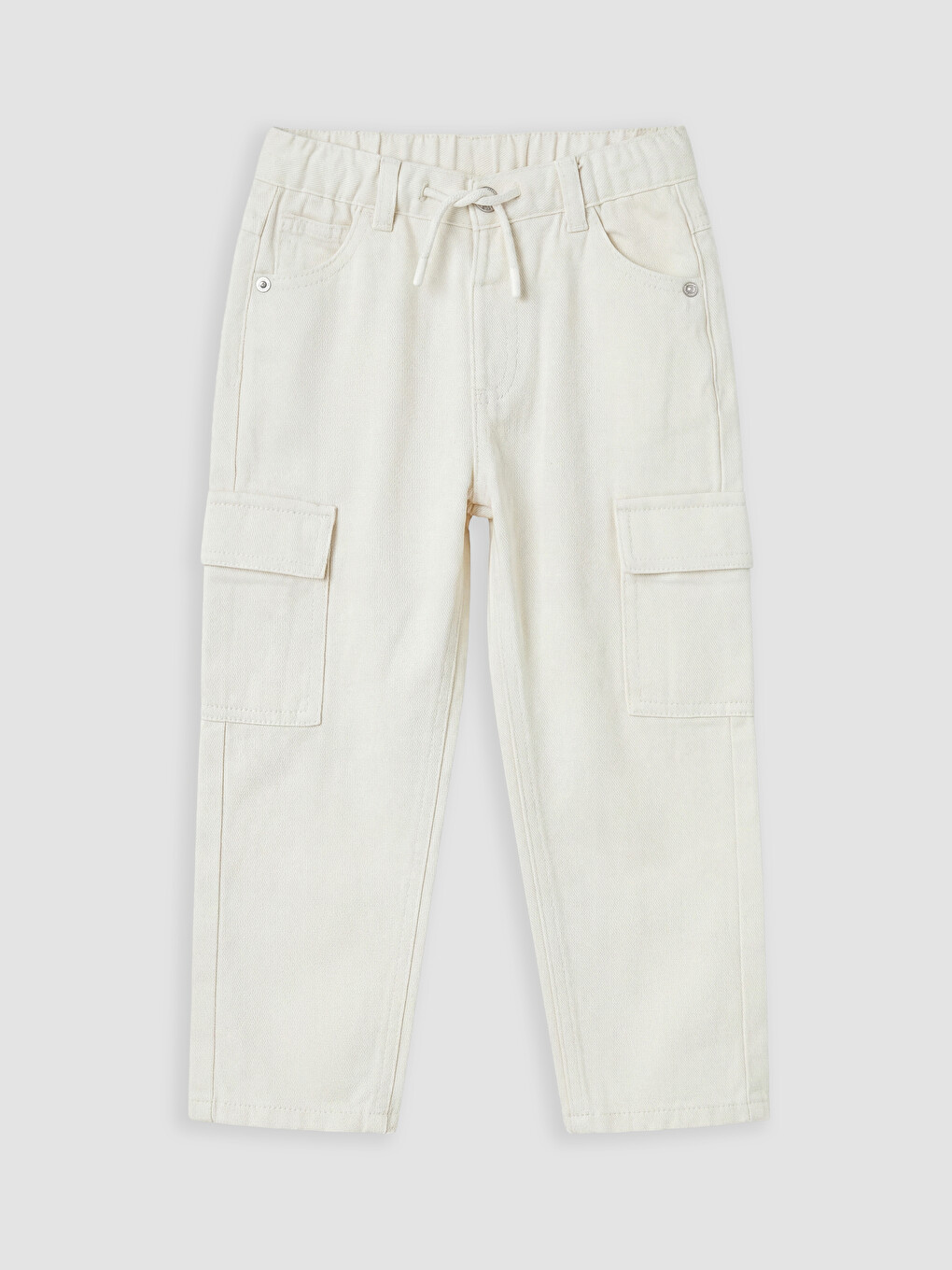 Boy Beige Cargo Trousers-1