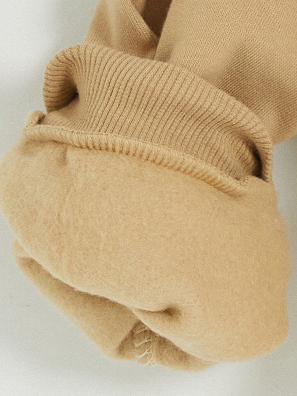 Kahverengi Renk Bloklu Erkek Çocuk Kalın Sweatshirt-3