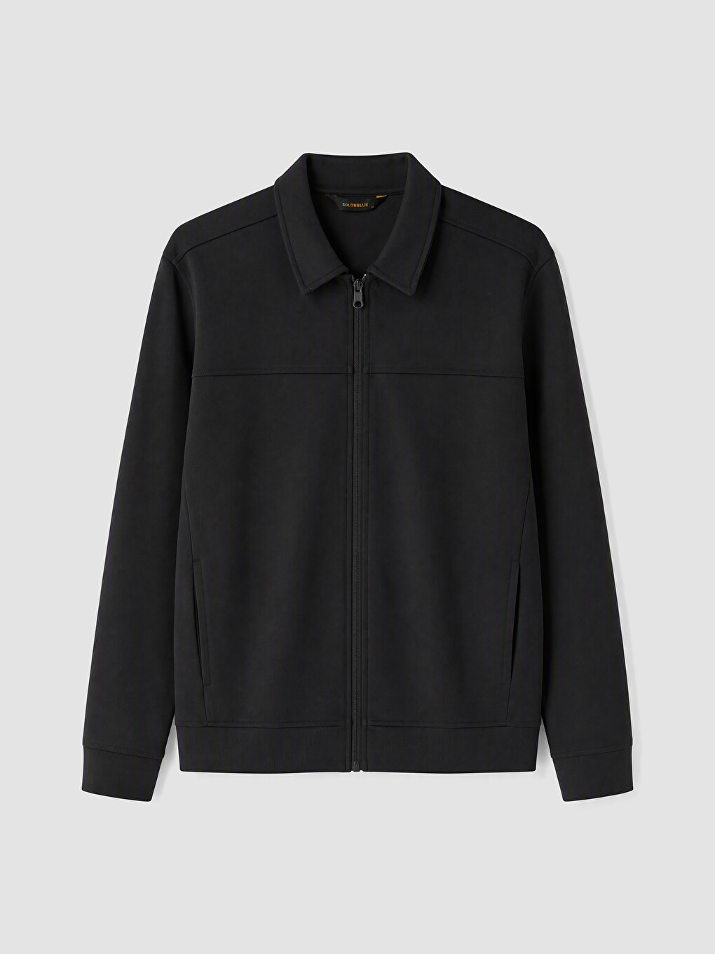 Man Black Zip-up Sweatshirt-4
