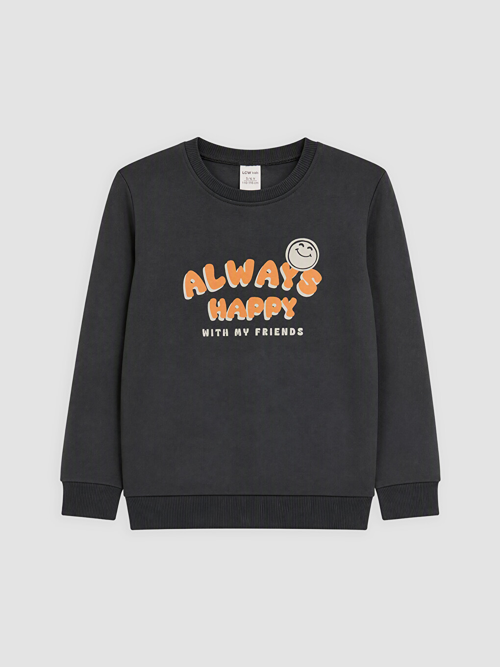 Antrasit Baskılı Erkek Çocuk Sweatshirt