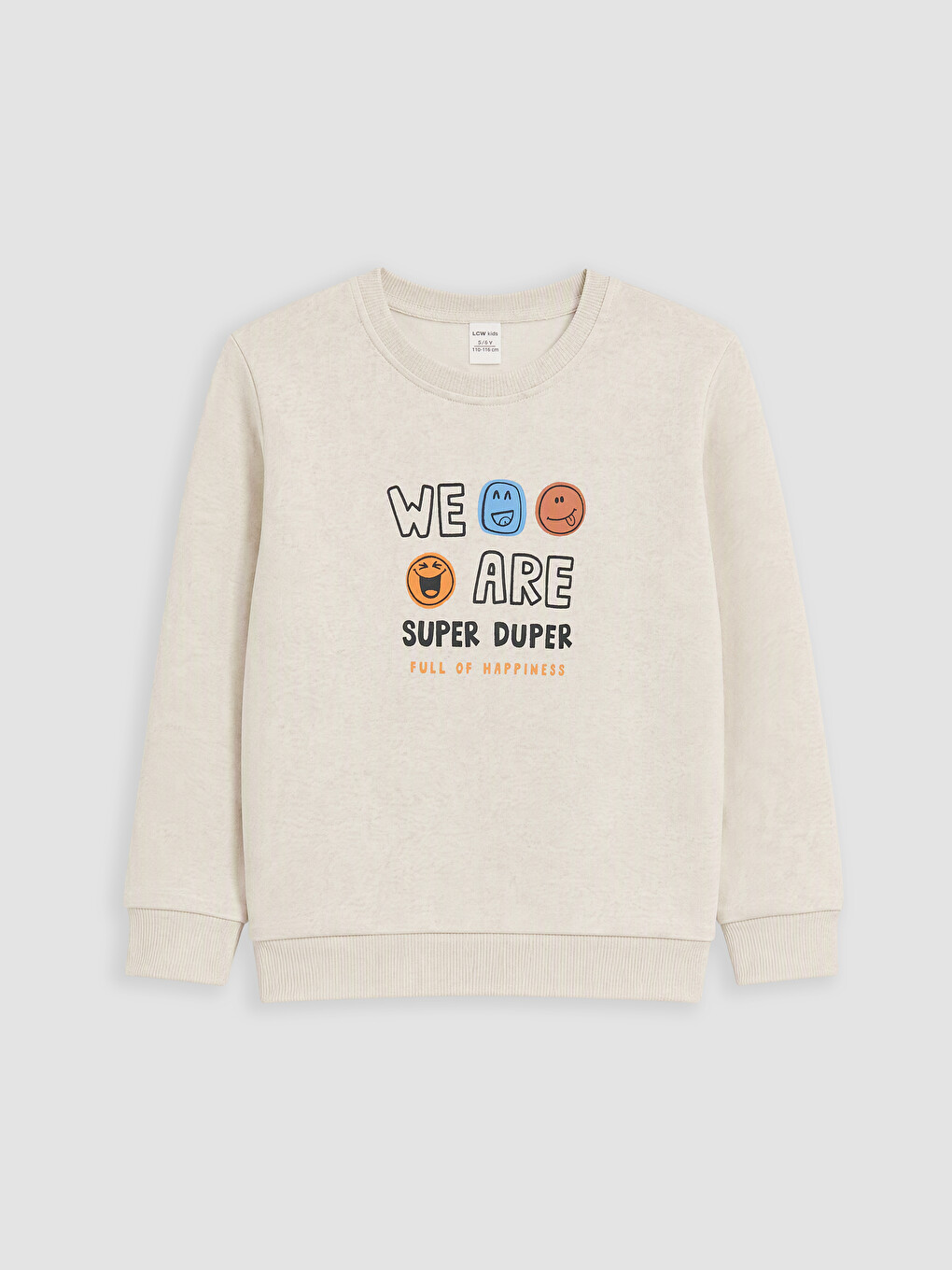 Antrasit Bisiklet Yaka Baskılı Erkek Çocuk Kalın Sweatshirt 2'li-1