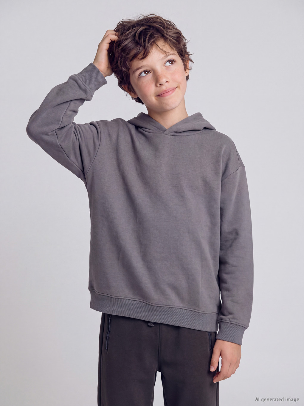 Kapüşonlu Erkek Çocuk Kalın Sweatshirt