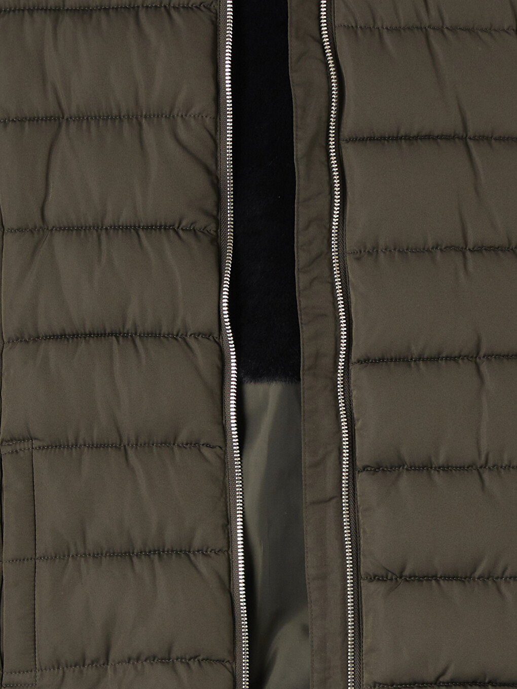 Woman Khaki Puffer Coat-7