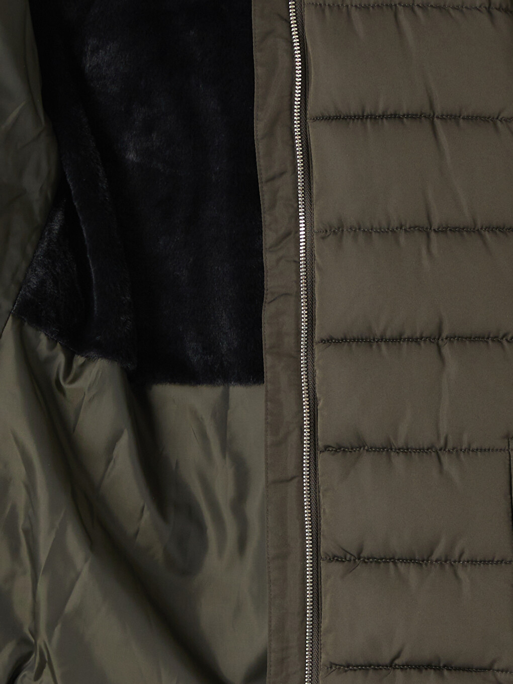 Woman Khaki Puffer Coat-8