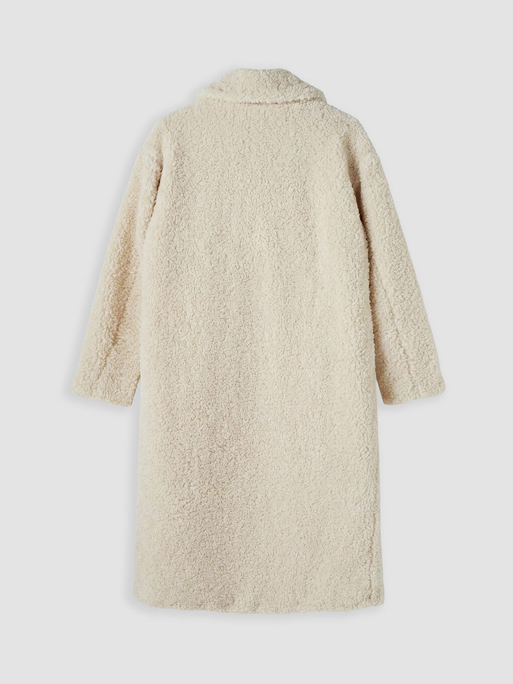Woman Ecru Faux Fur Coat-6