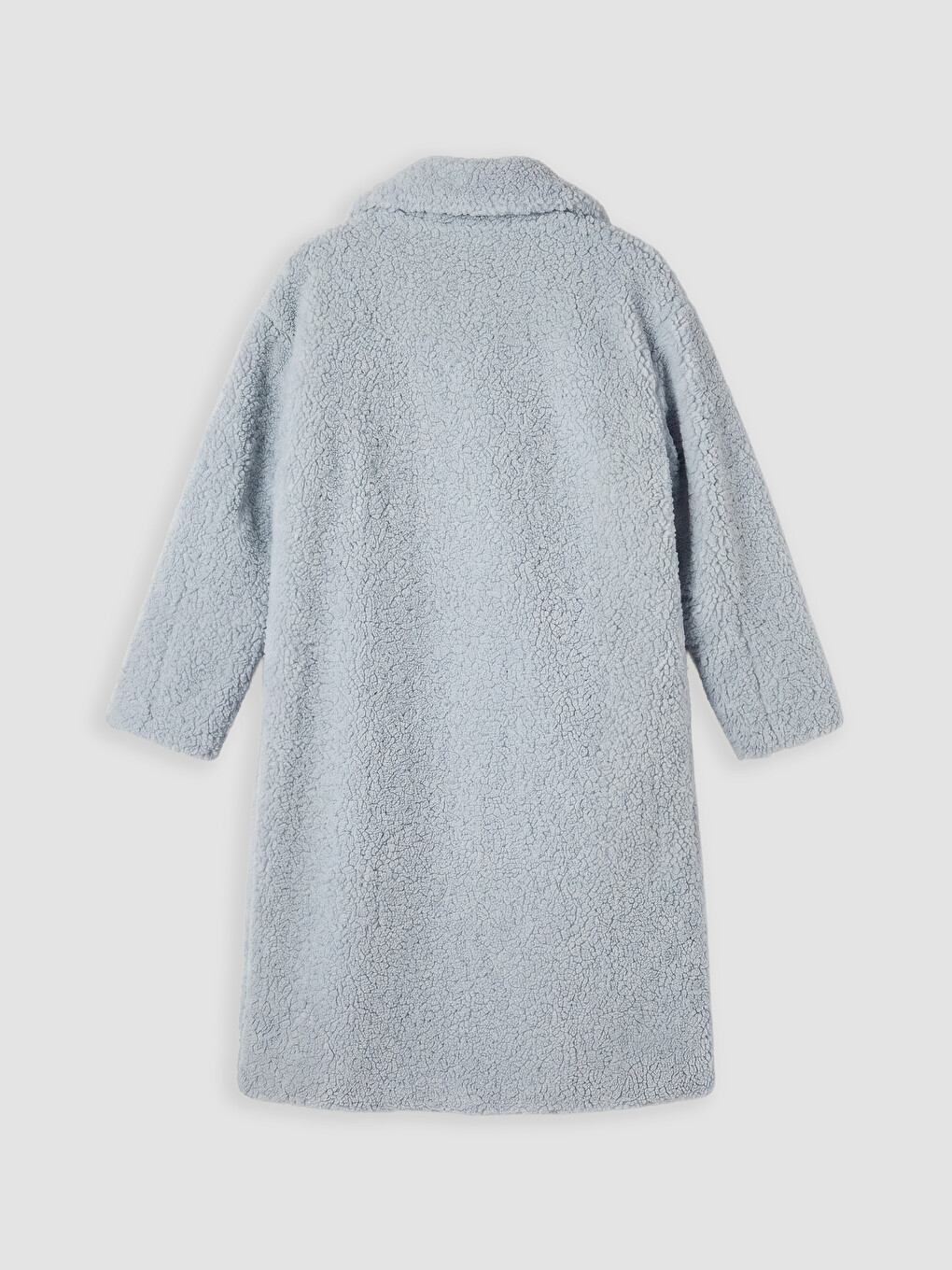 Woman Blue Faux Fur Coat-6