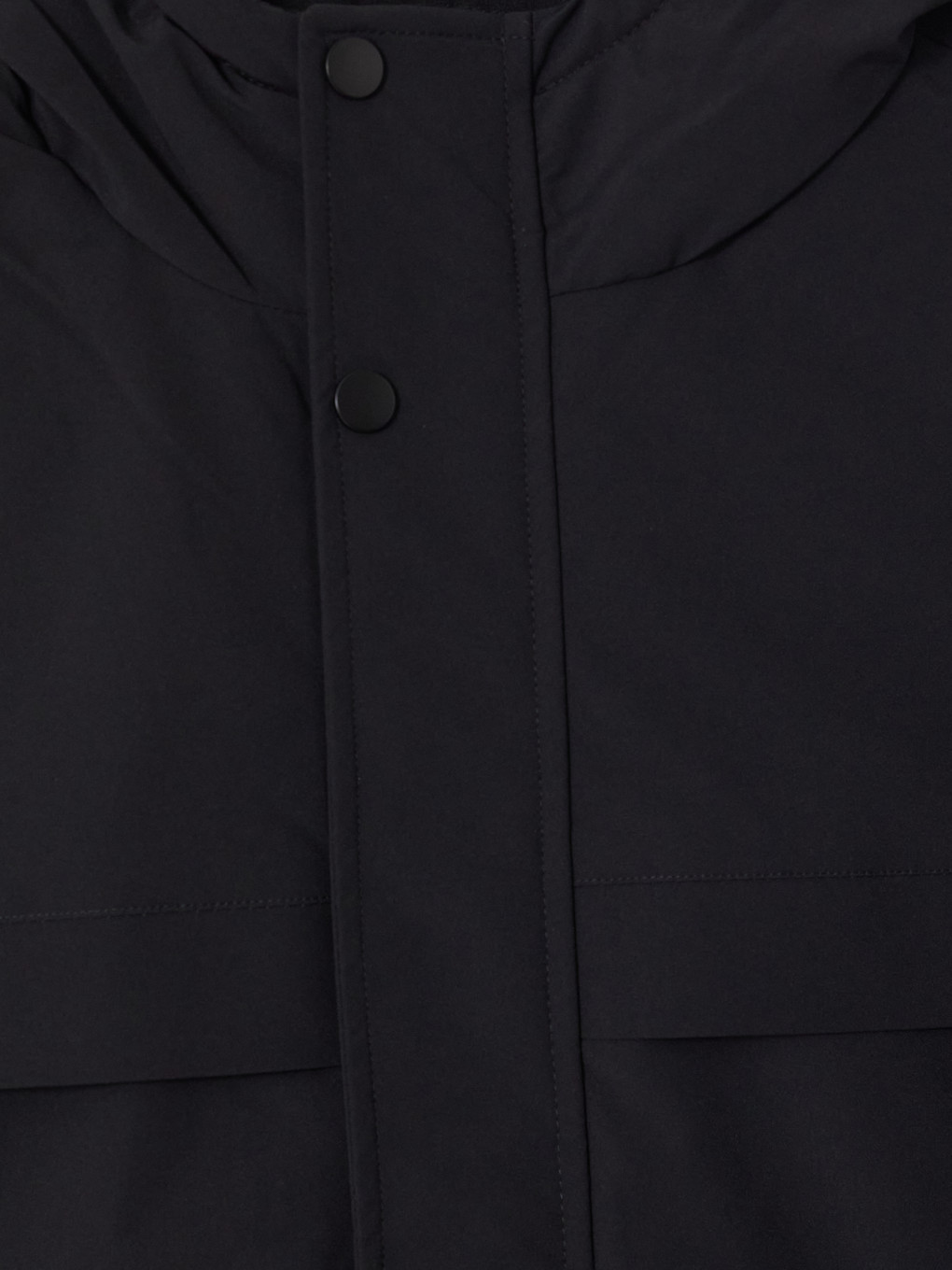 Siyah Regular Fit Kapüşonlu Erkek Mont-2