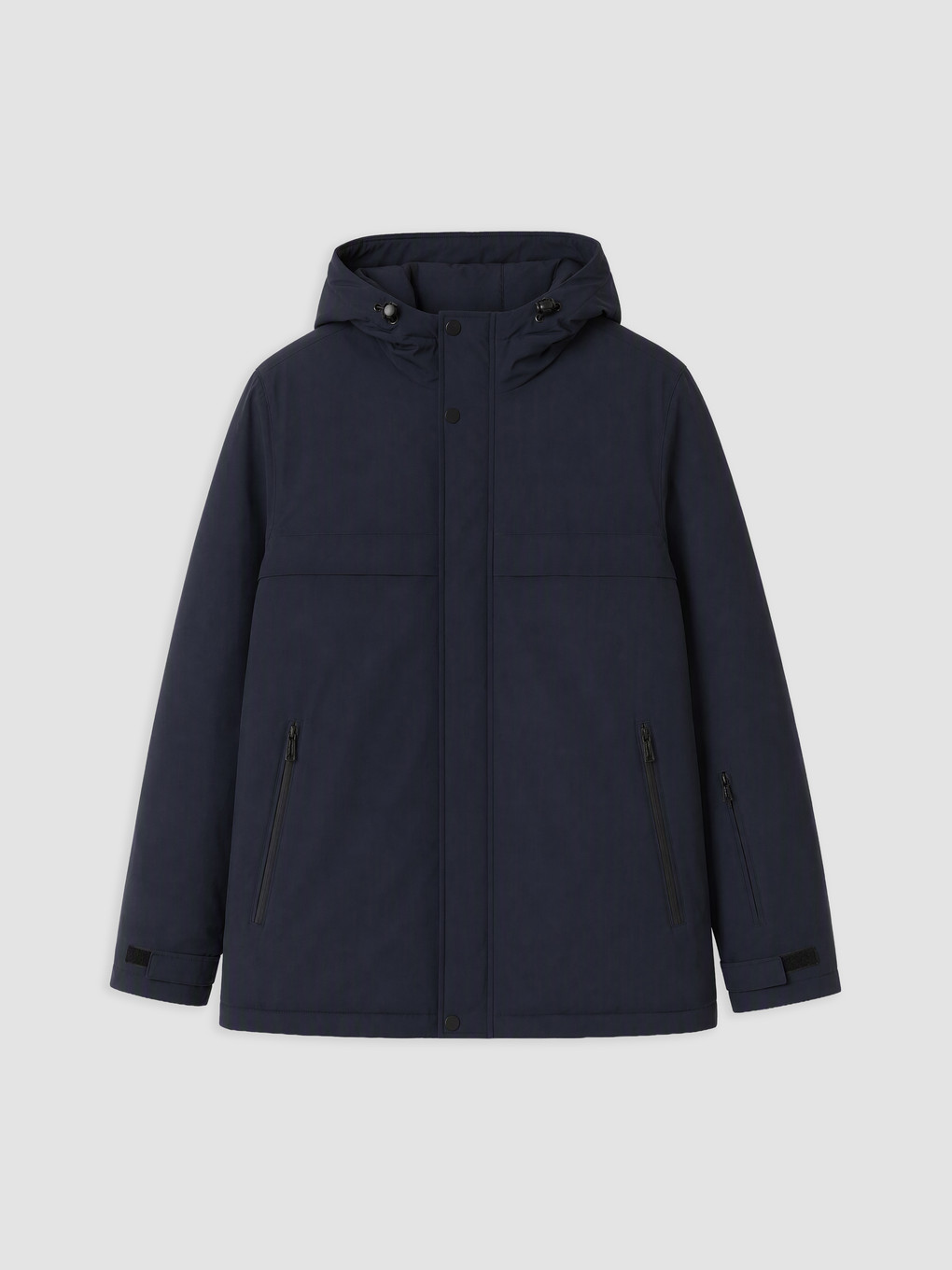 Lacivert Regular Fit Kapüşonlu Erkek Mont-3