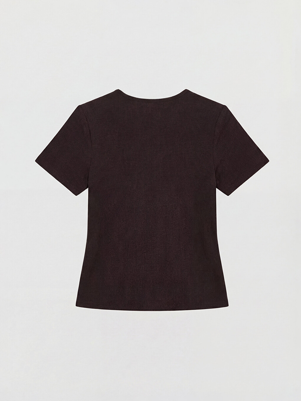 Femër Ngjyre Kafe T-shirt-5