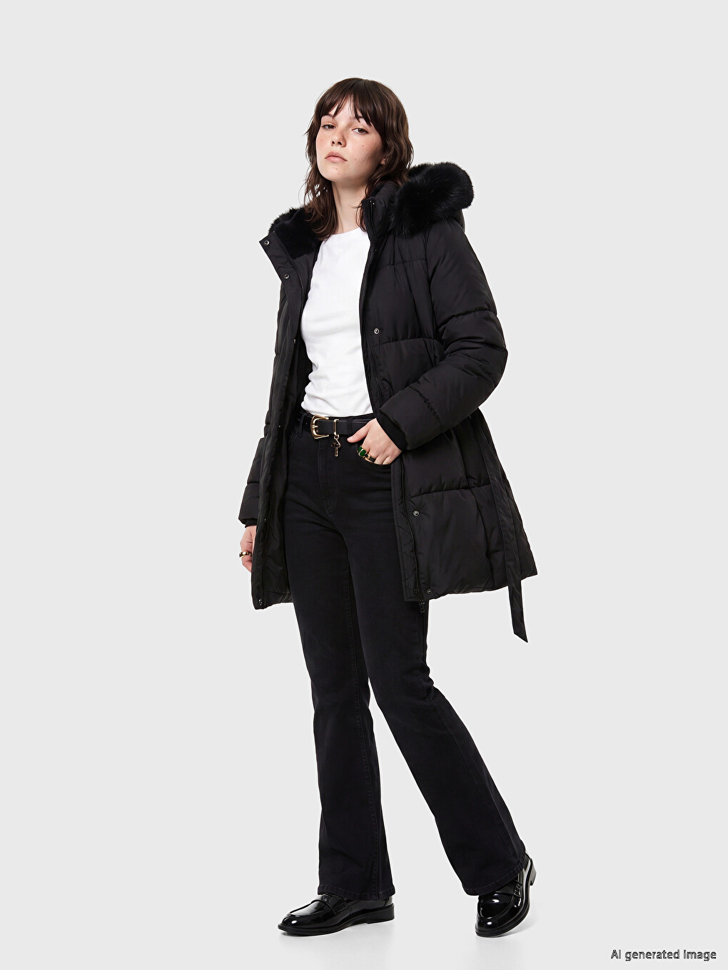 Femër E Zeze Pallto Puffer-1