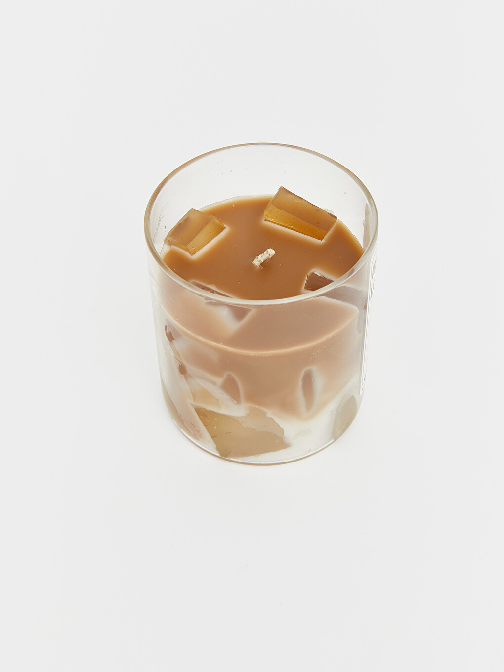 Kahverengi Iced Latte Baskılı Mantar Kapaklı Kavanoz Mum-2